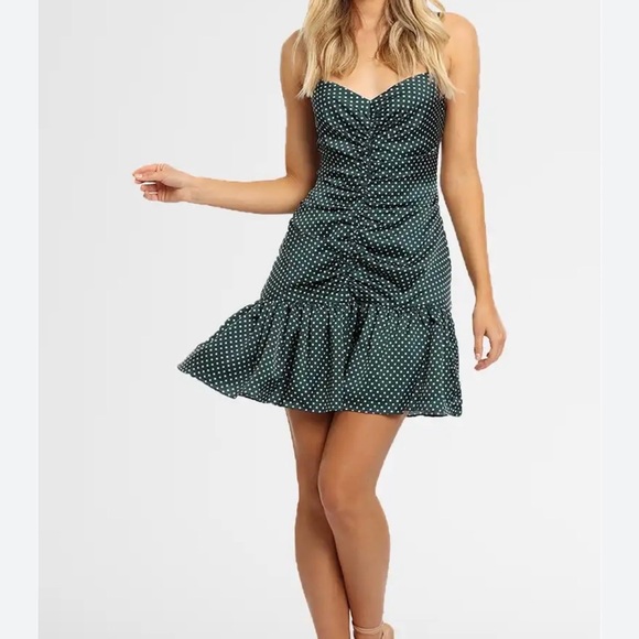 Urban Outfitters Dresses & Skirts - Urban Outfitters New Green Polka Dot Mini Dress S